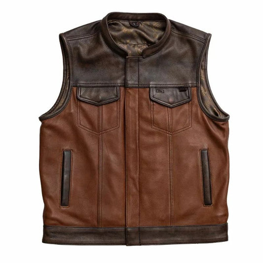 Gunner Mens Motorcycle Leather vest