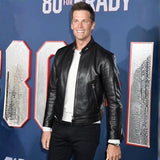 80 for Brady Tom Brady Black Leather Jacket