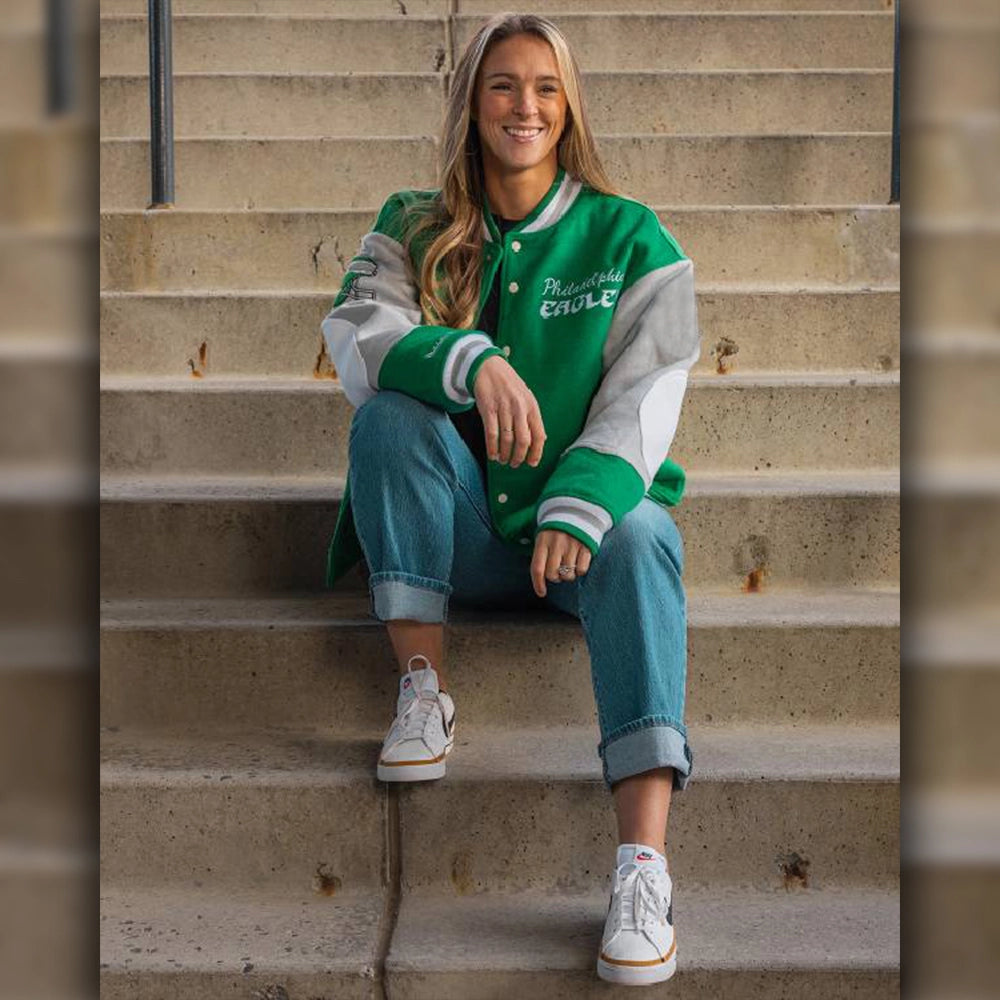 Kylie 90s Eagles Letterman Jacket