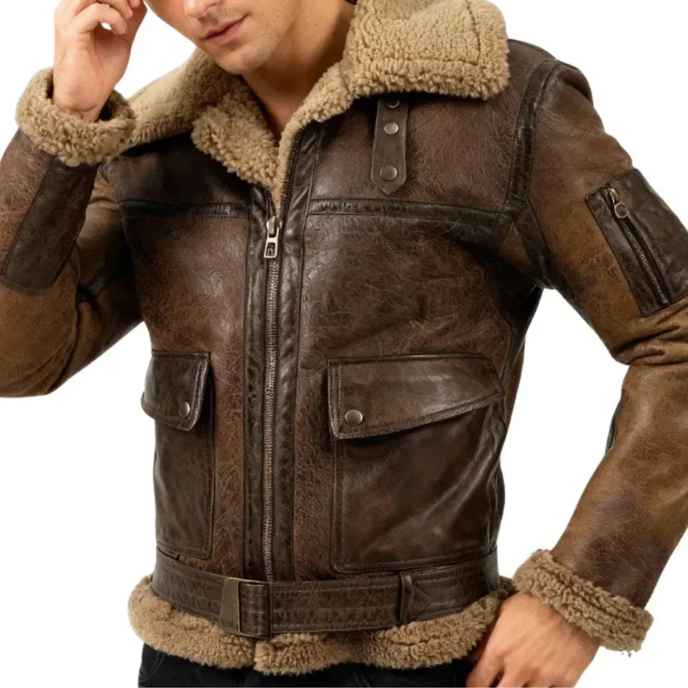 Arnold Schwarzenegger B6 Shearling Jacket Mens