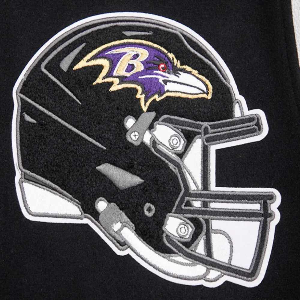 Balti Ravens Black Varsity Jacket