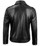 Men’s Classic Black Biker Leather Jacket