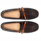 Italano Mens Brown Tassel Driving Shoes