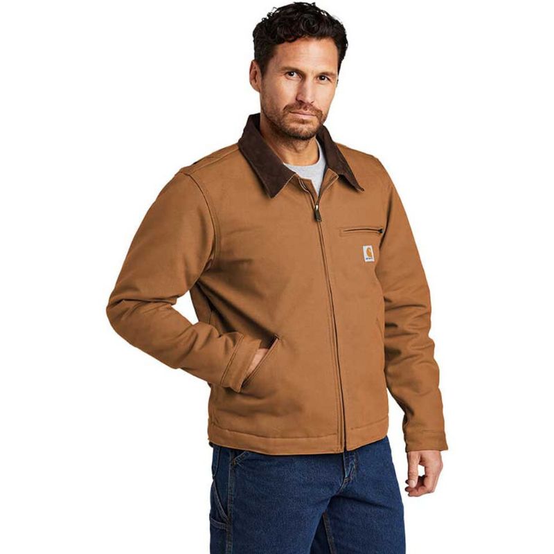 Carhartt Men's Detroit Ringspun Duck Brown Jacket