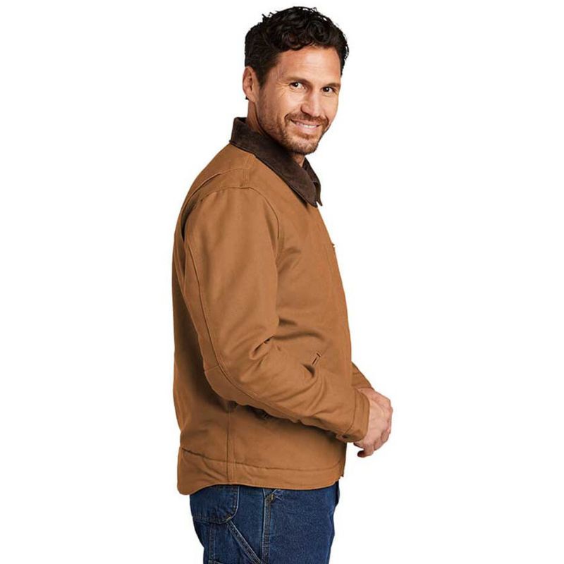 Carhartt Men's Detroit Ringspun Duck Brown Jacket