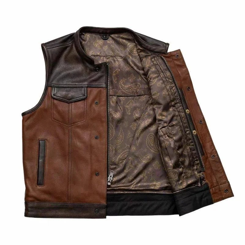 Gunner Mens Motorcycle Leather vest