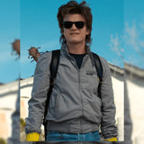 Strange Thing Steve Harrington Grey Satin Bomber Jacket