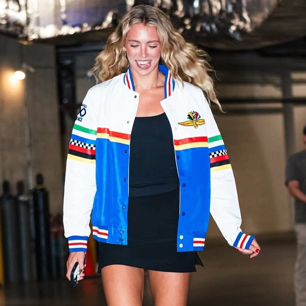 Lexie Hull Indy 500 Multicolor Bomber Jacket