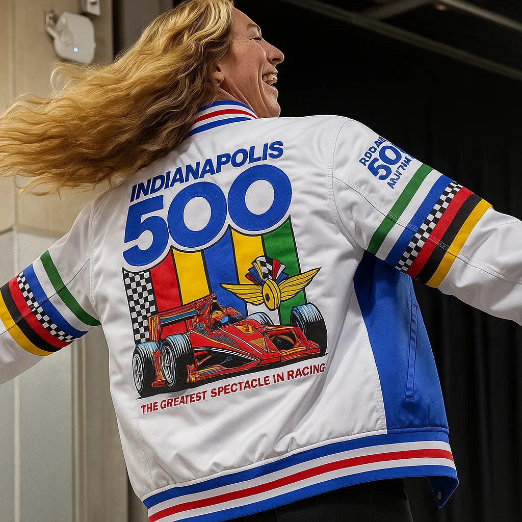 Lexie Hull Indy 500 Multicolor Bomber Jacket
