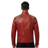Michael Jackson Beat It Red Leather Jacket Detachable Sleeve