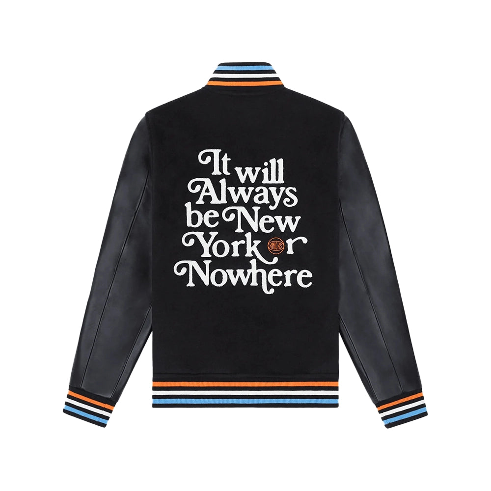 Mariska Hargitay New York Knicks Black Varsity Jacket