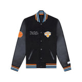 Mariska Hargitay New York Knicks Black Varsity Jacket