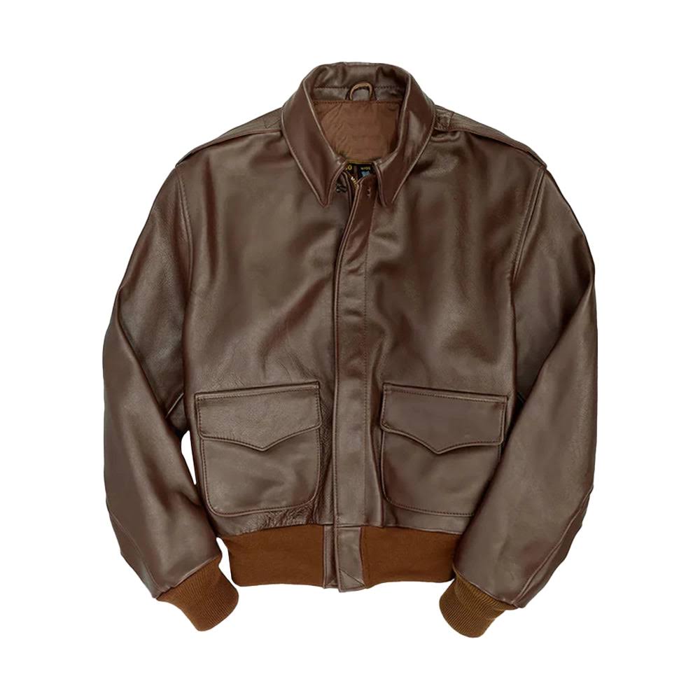 Men Brown Flying RAF B3 Aviator Leather Jacket