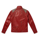 Michael Jackson Beat It Red Leather Jacket Detachable Sleeve