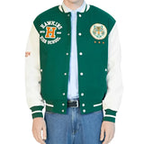 Strange Things Hawkins High School Green Wool-Blend Baseball Jacket
