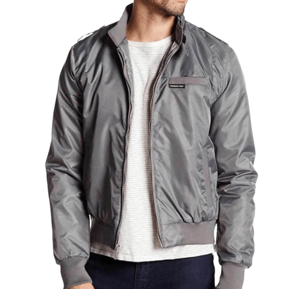 Strange Thing Steve Harrington Grey Satin Bomber Jacket