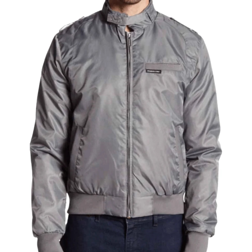 Strange Thing Steve Harrington Grey Satin Bomber Jacket