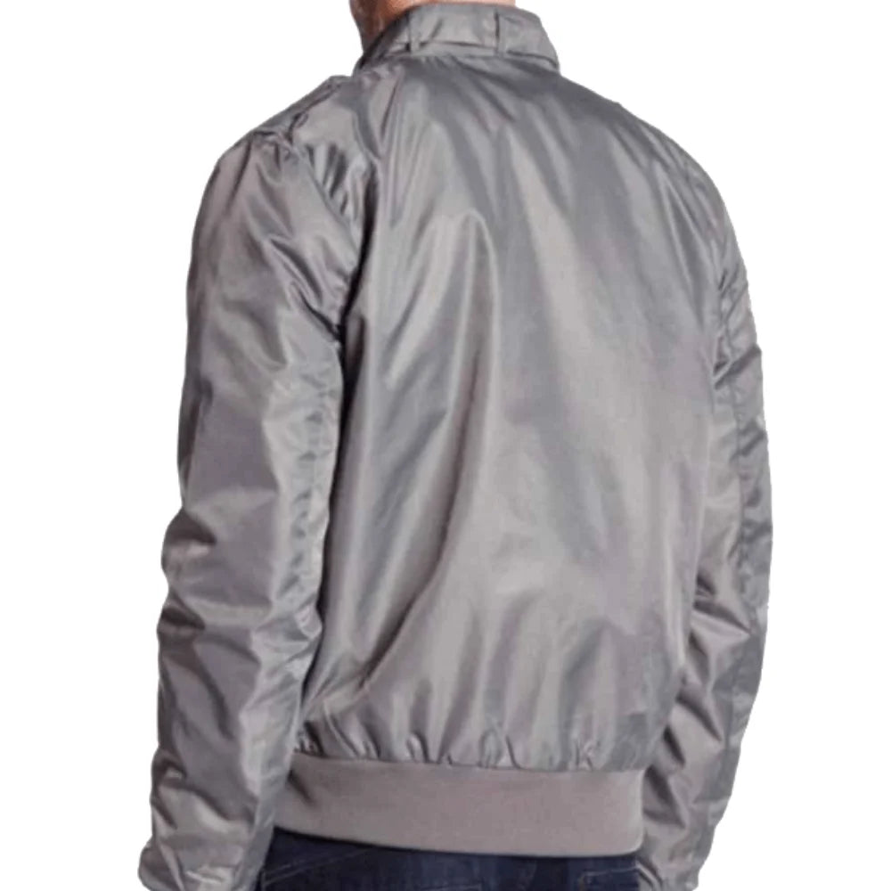 Strange Thing Steve Harrington Grey Satin Bomber Jacket