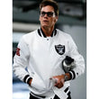 Tom Brady Lass Vegas Raiders White Jacket