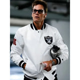 Tom Brady Lass Vegas Raiders White Jacket