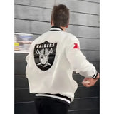 Tom Brady Lass Vegas Raiders White Jacket