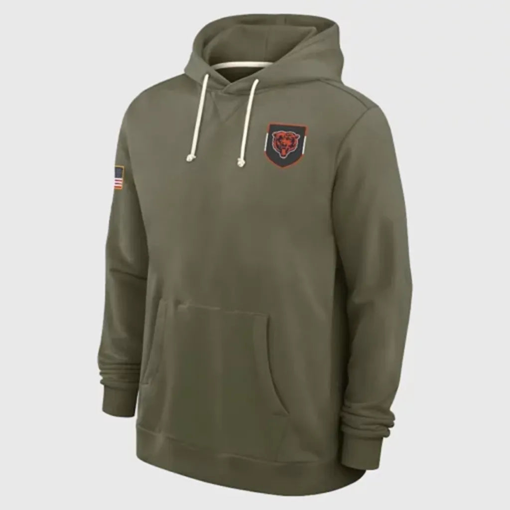 Chicago Bears Salute to Service Premium Green Hoodie