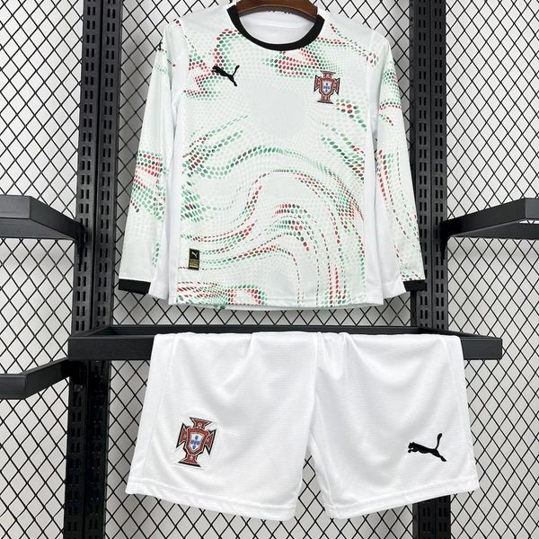 Kids Portugal national 2025-2026 away Long sleeve
