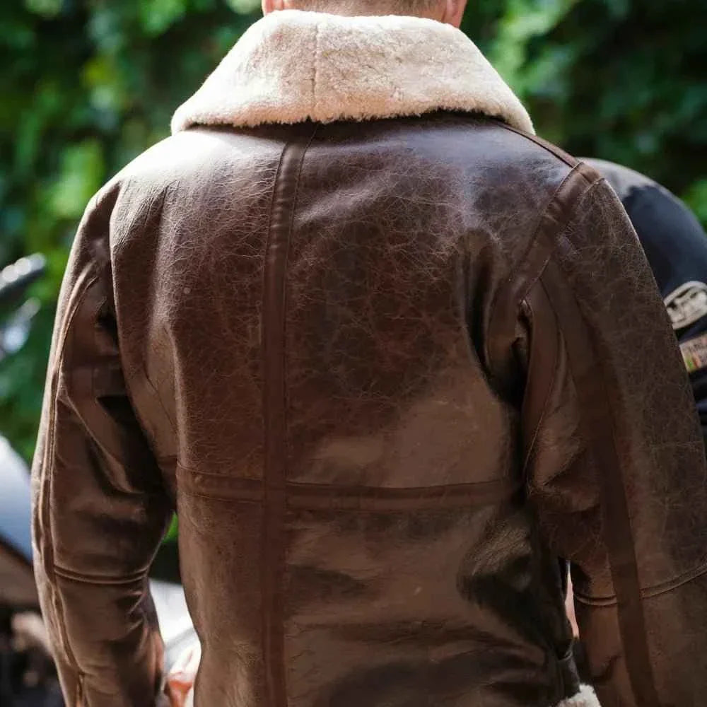 Rocky IV Sylvester Bomber Shearling Leather Jacket